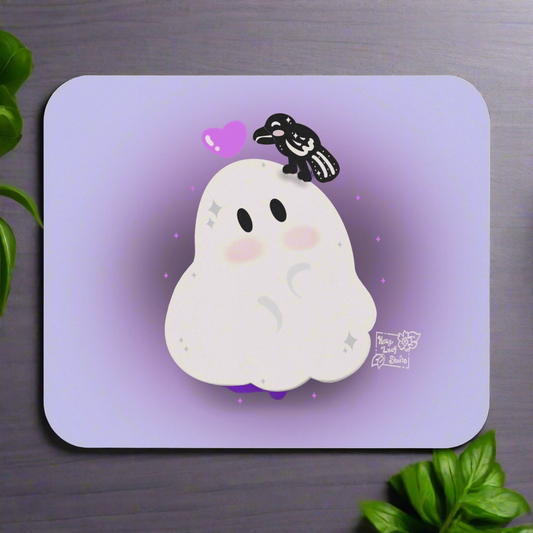 Gigi the Ghost and Rae the Raven ♥ Mouse Pad (Rectangle)