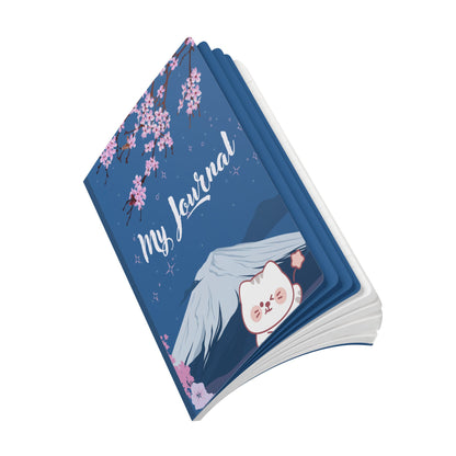 Blue Sky and Winking Sakura kitty Softcover Journal