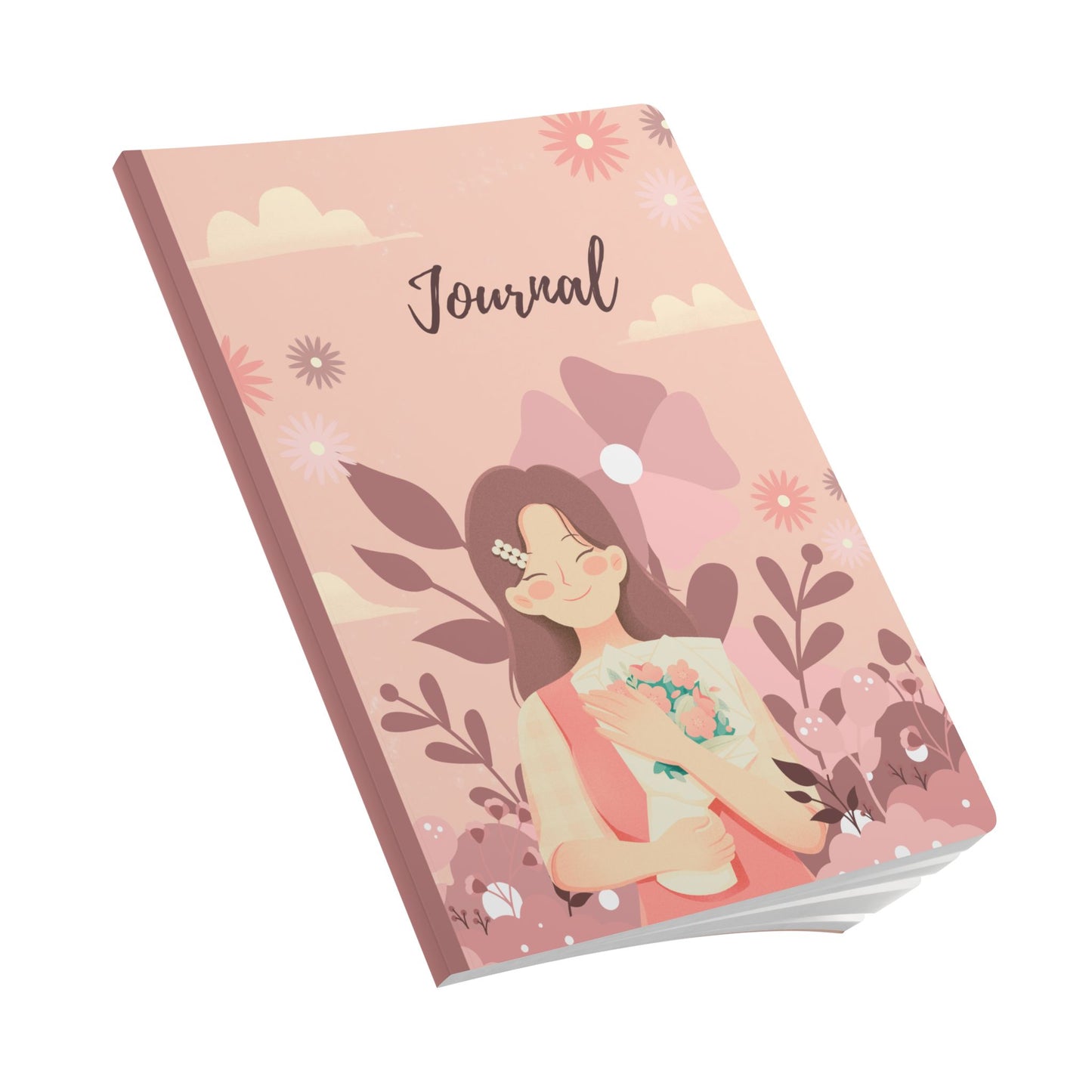 Smiles and Self Love Floral Softcover Journal