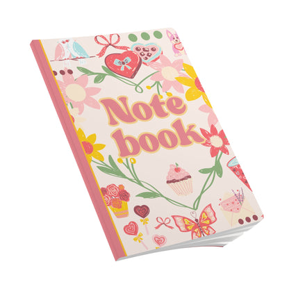 Valentine Sweets and Floral Softcover Notebook