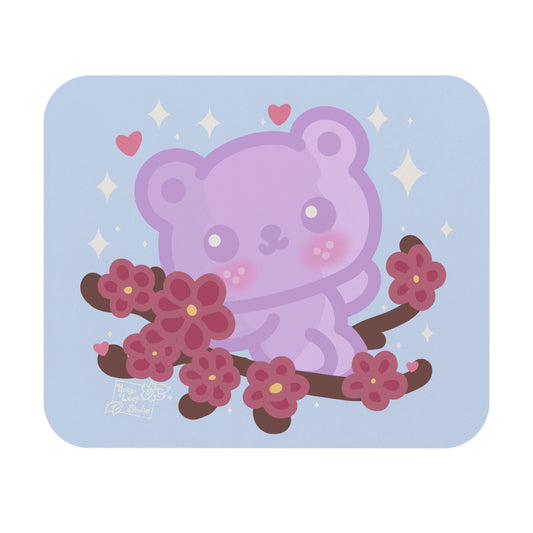 Lavander Bear Sakura Spring Mouse Pad (Rectangle)