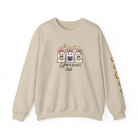 Coffee & Books Club Sweatshirt-Unisex Crewneck