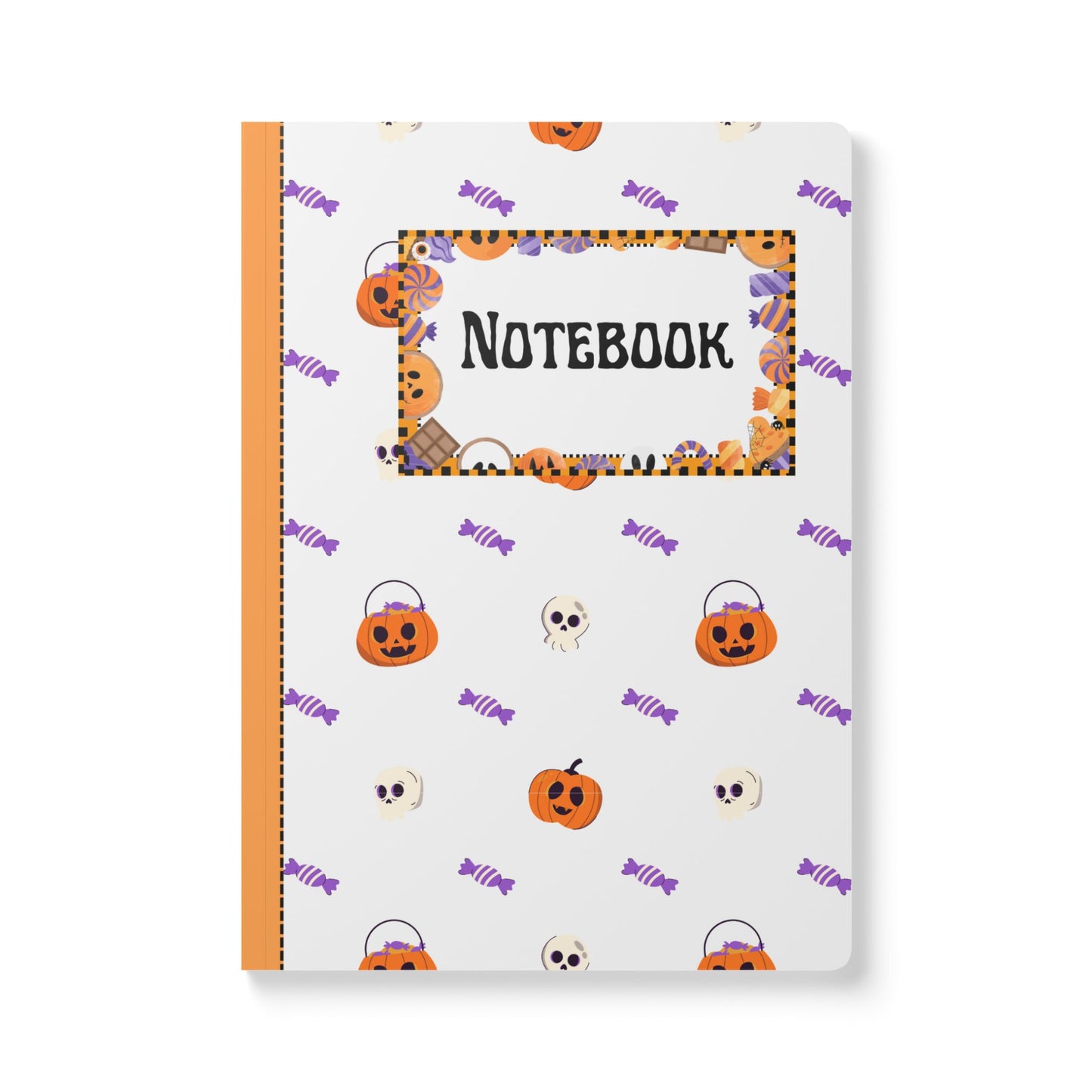 Candies and Pumpkins Spooky Softcover Notebook