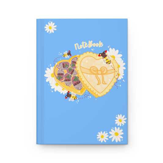 Febeeruary Chocolate heartbox Hardcover Whimsical Notebook