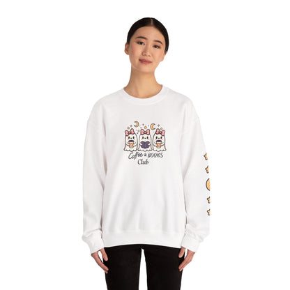 Coffee & Books Club Sweatshirt-Unisex Crewneck