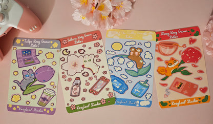 Kawaii Kozy Game Sticker Sheet Bundle