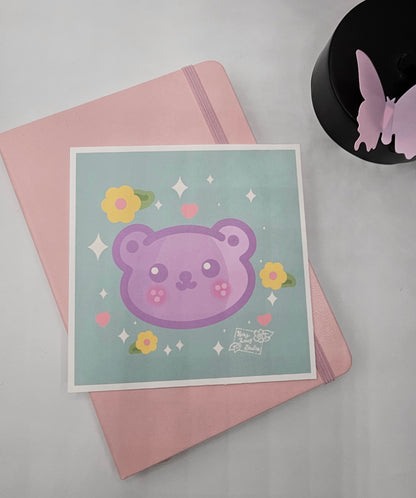 Lavender Bear Art Print 4