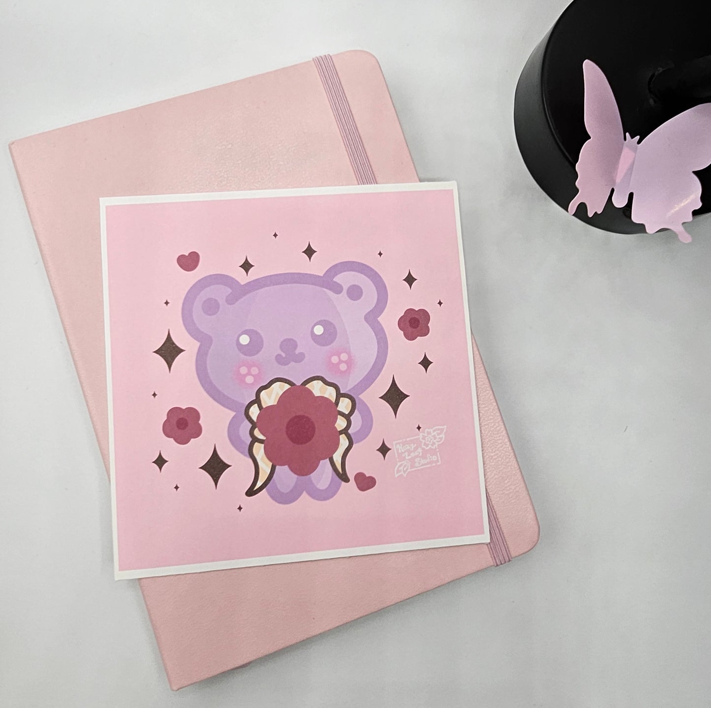 Lavender Bear Art Print 3