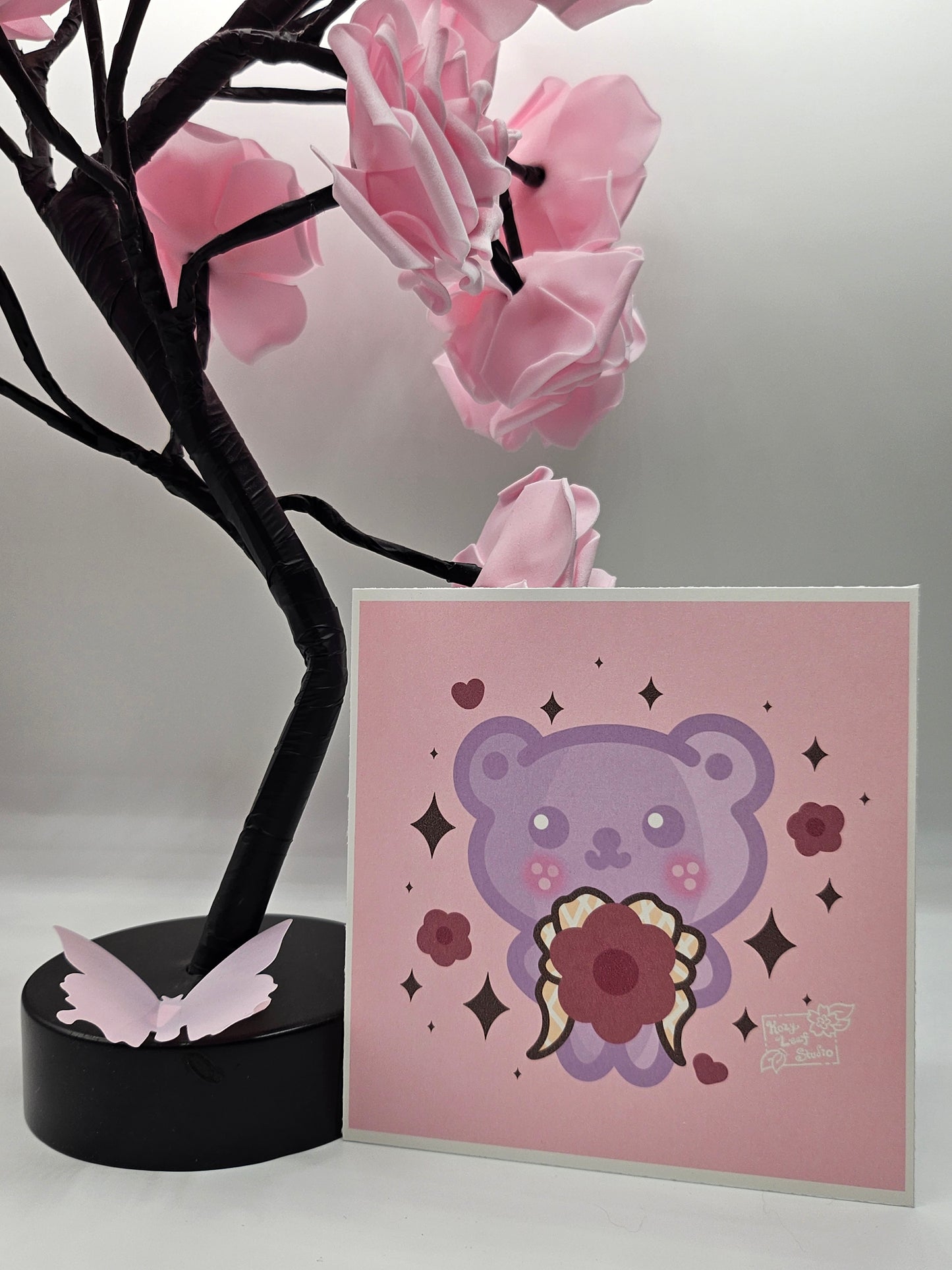 Lavender Bear Art Print 3