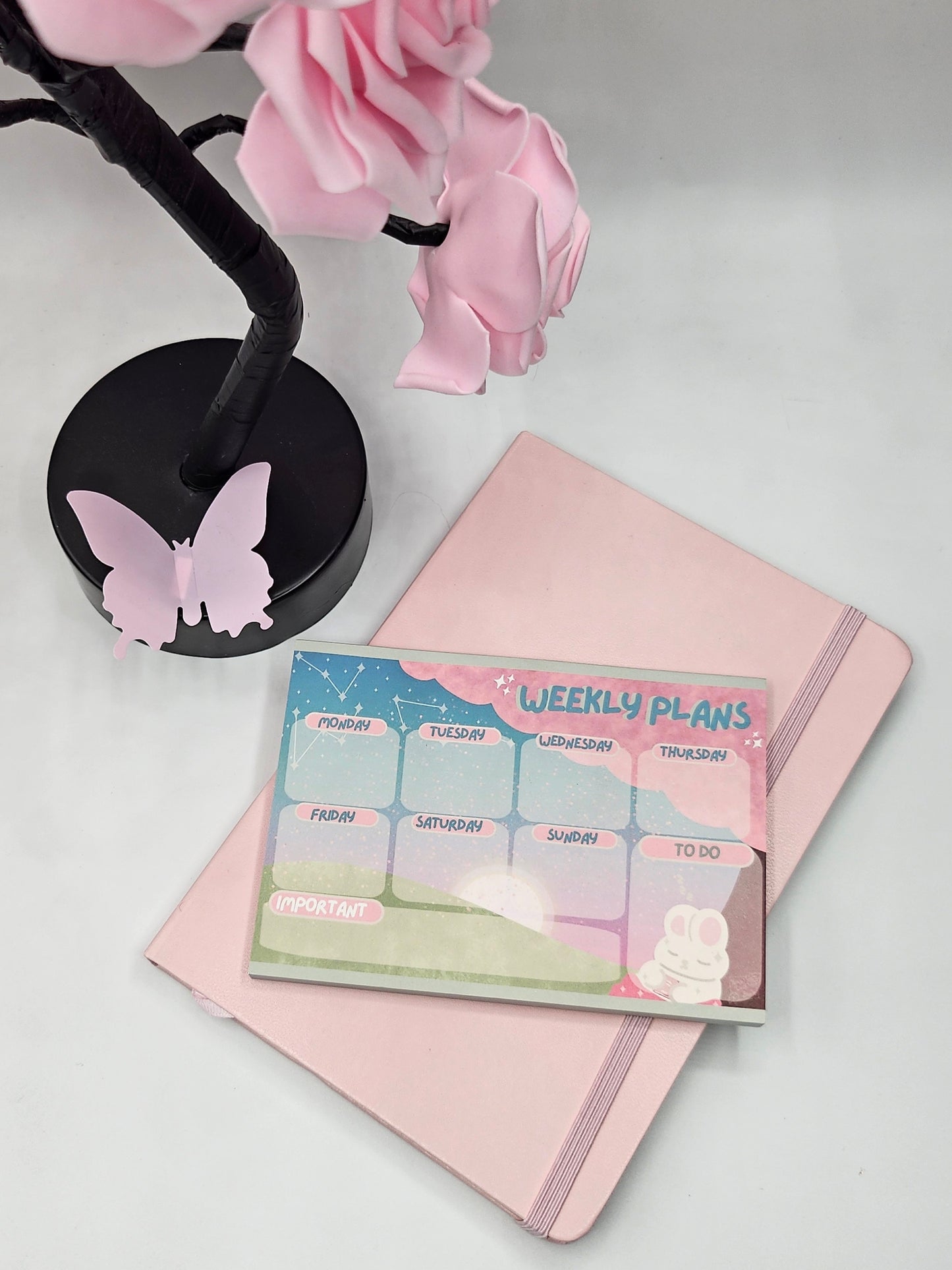 Spring Sakura sleepy bun Weekly Note pad