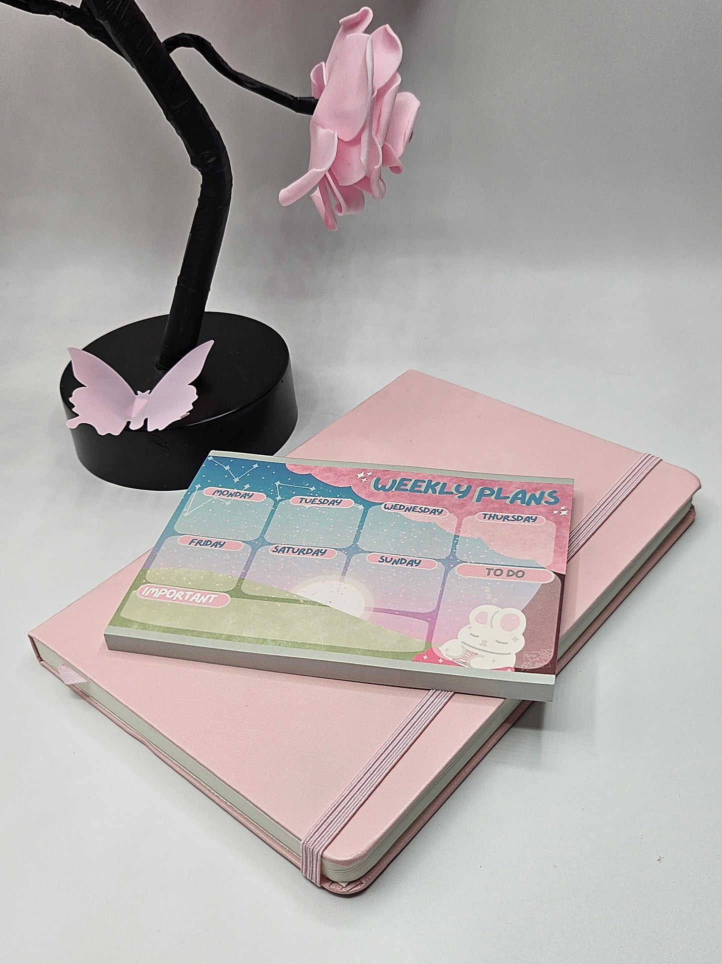 Spring Sakura sleepy bun Weekly Note pad