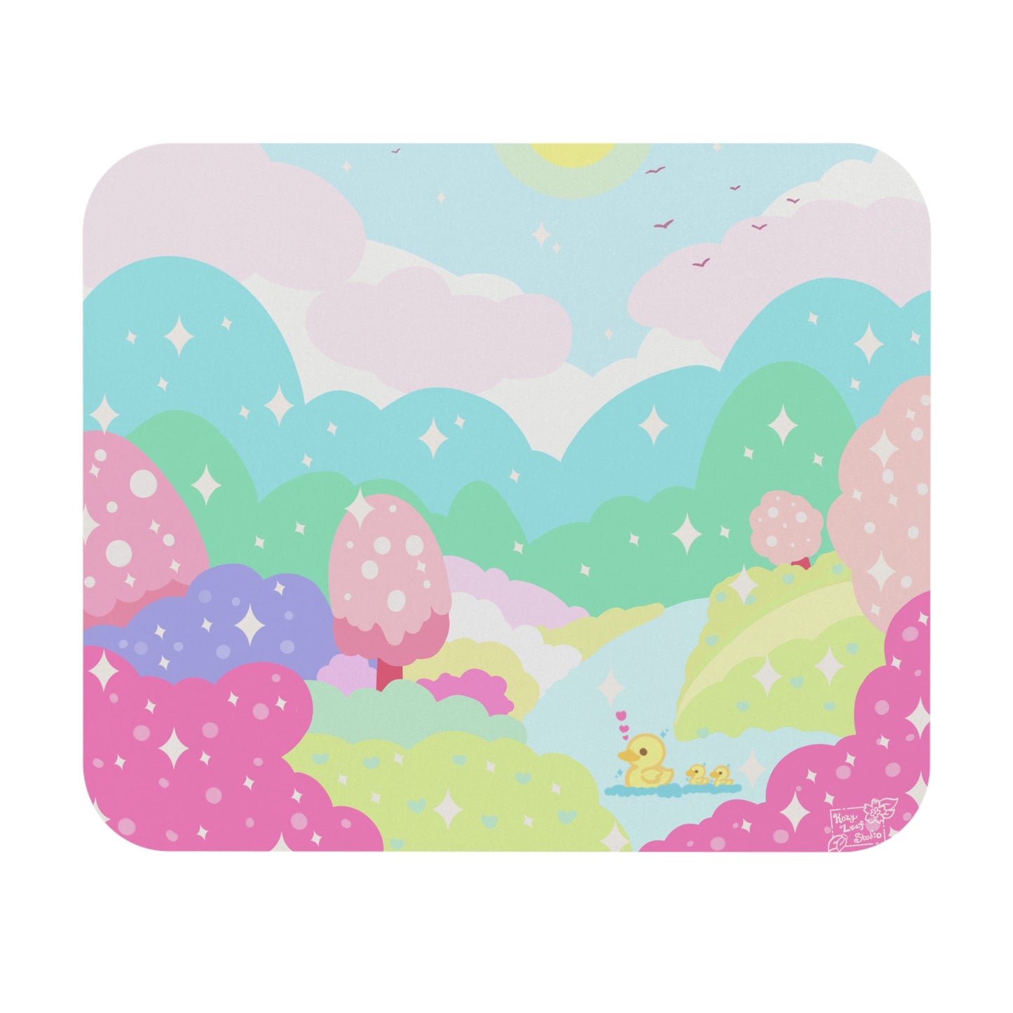 Pastel kawaii summer duckling Mouse Pad (Rectangle)