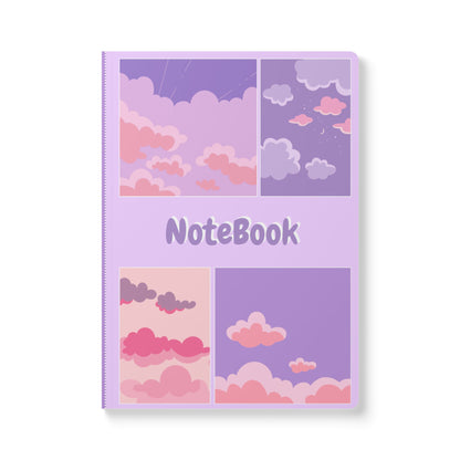 Purple and Lofi Clouds Softcover Notebook