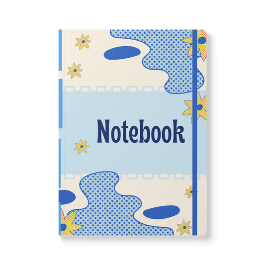 Rain Puddles and Yellow Flowers Softcover Notebook