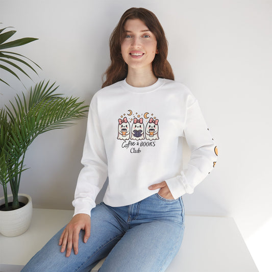 Coffee & Books Club Sweatshirt-Unisex Crewneck