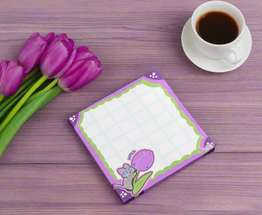 Tulip Kitty Note Pad