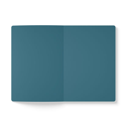 Turquois Bold Floral Softcover Notebook