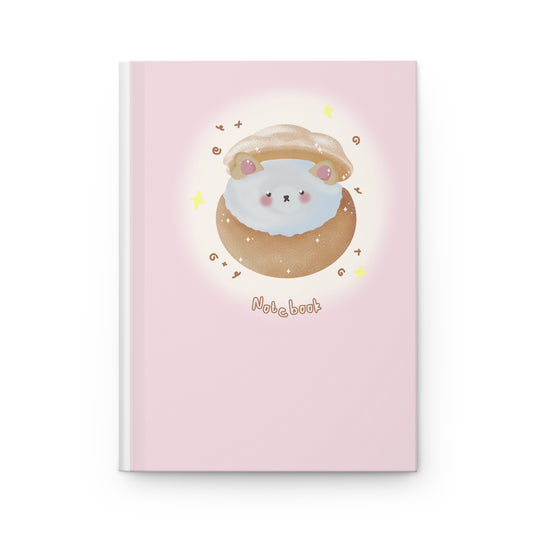 Cream Poof Pup Hardcover Whimsical Notebook