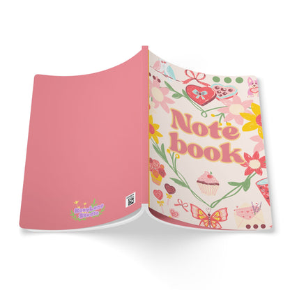 Valentine Sweets and Floral Softcover Notebook