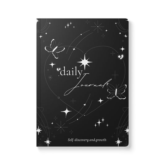 Self discovery and Growth Stars and butterflies Softcover Daily Journal