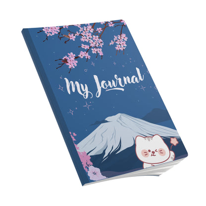 Blue Sky and Winking Sakura kitty Softcover Journal