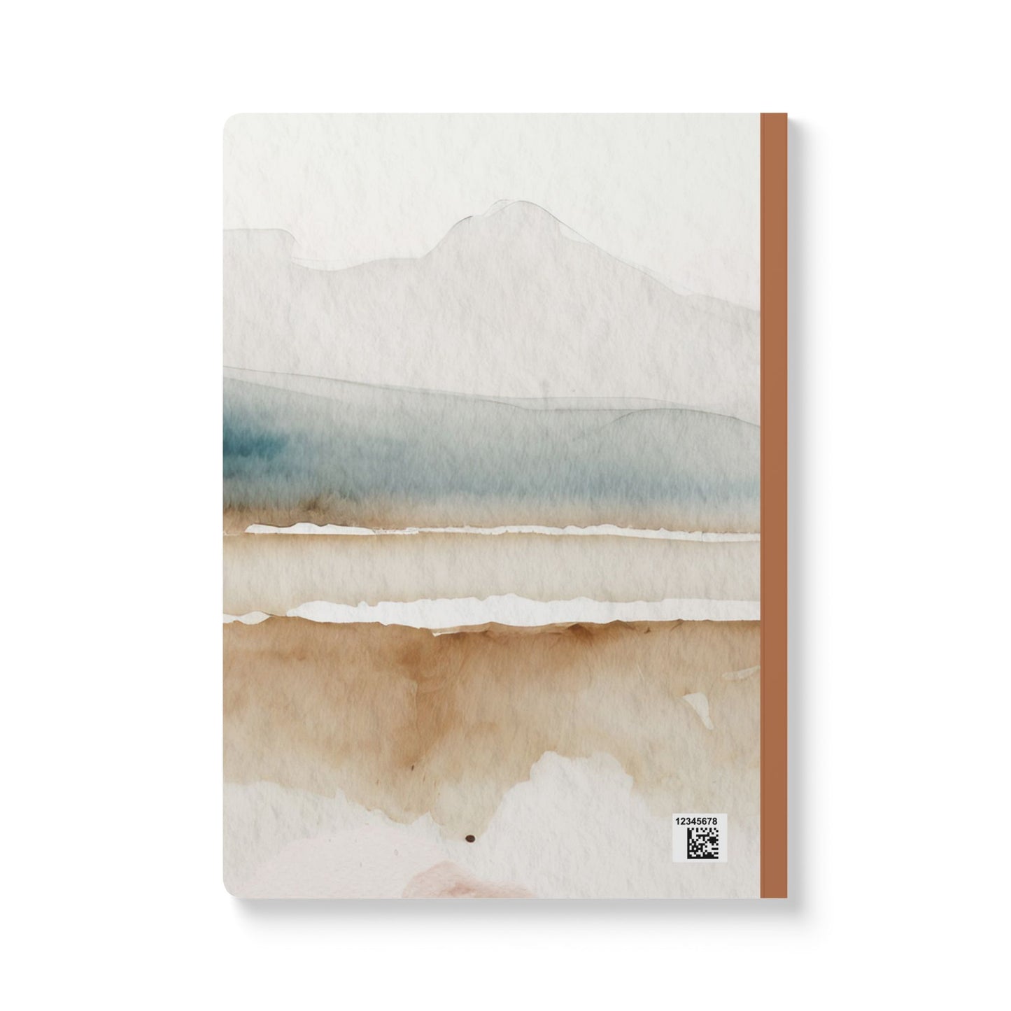 Butterflys and water-colored Mountains Softcover Notebook