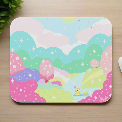 Pastel kawaii summer duckling Mouse Pad (Rectangle)