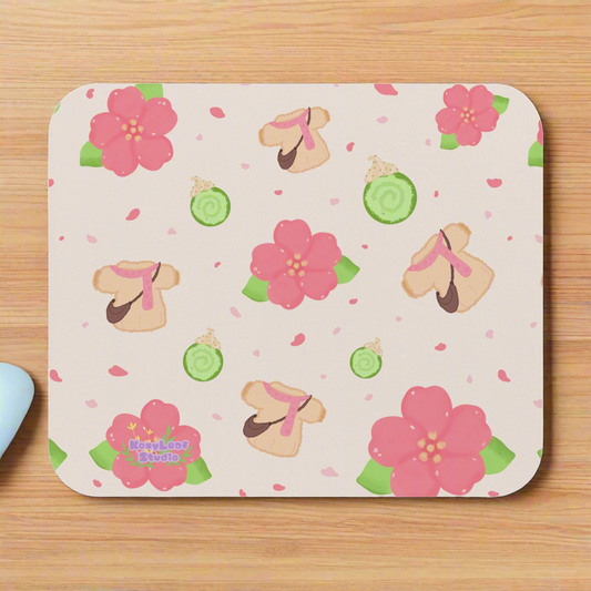 Sweet Spring Sakura and Matcha roll ♥ Mouse Pad (Rectangle)